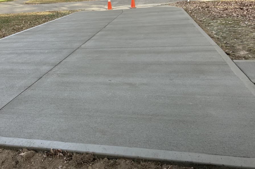 Stamped concrete driveway in Frisco